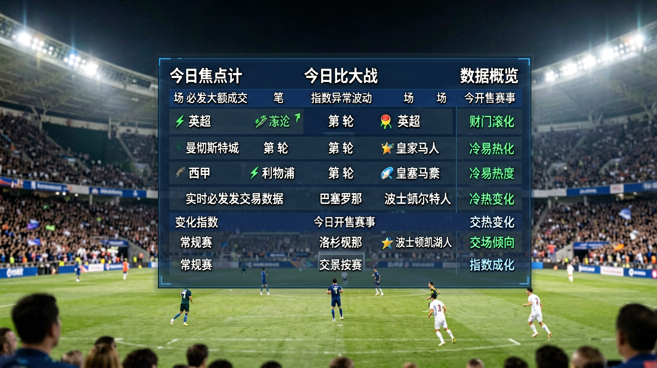 足球赛场实时数据统计与比分看板